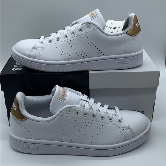 adidas Shoes - ADIDAS ADVANTAGE WMNS  White/gold